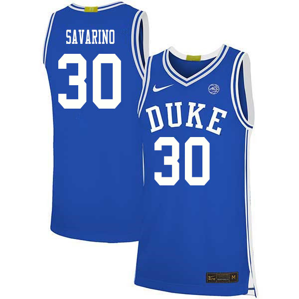 Duke Blue Devils #30 Michael Savarino College Basketball Jerseys Sale-Blue
